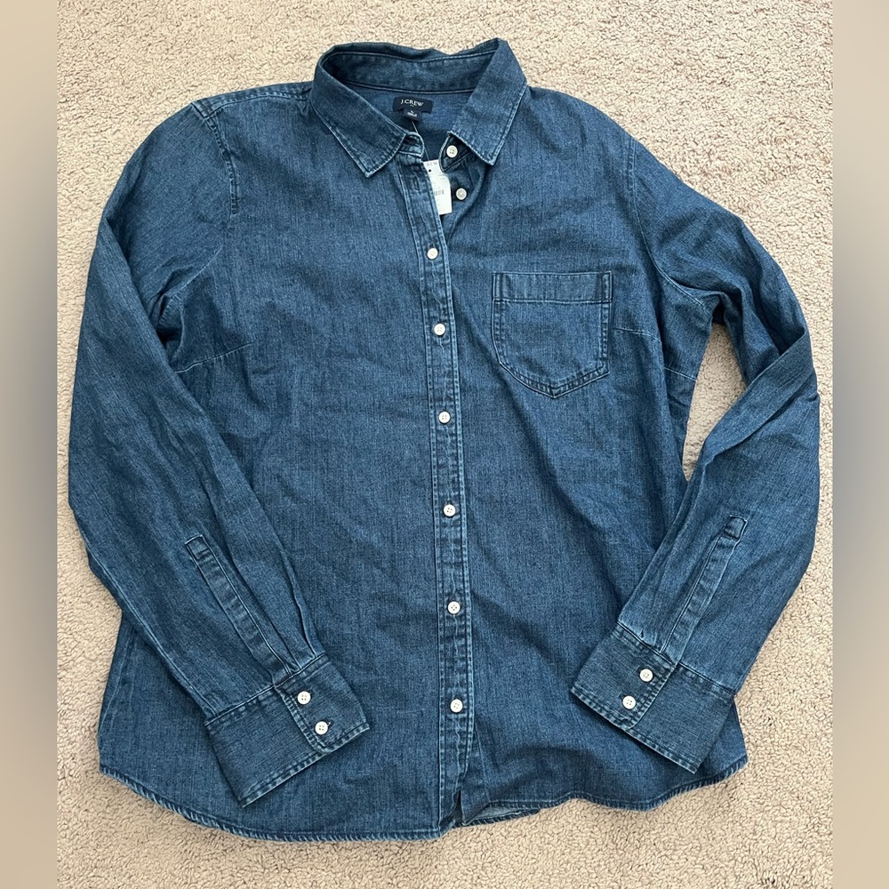 NWT J. Crew chambray shirt Large